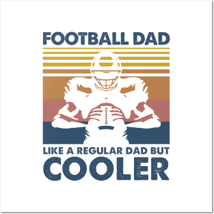 Football Dad Vintage Gift Father's Day Posters and Art